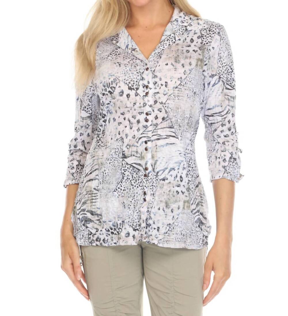 NEW CARINE sabrina shirt in whisper wild